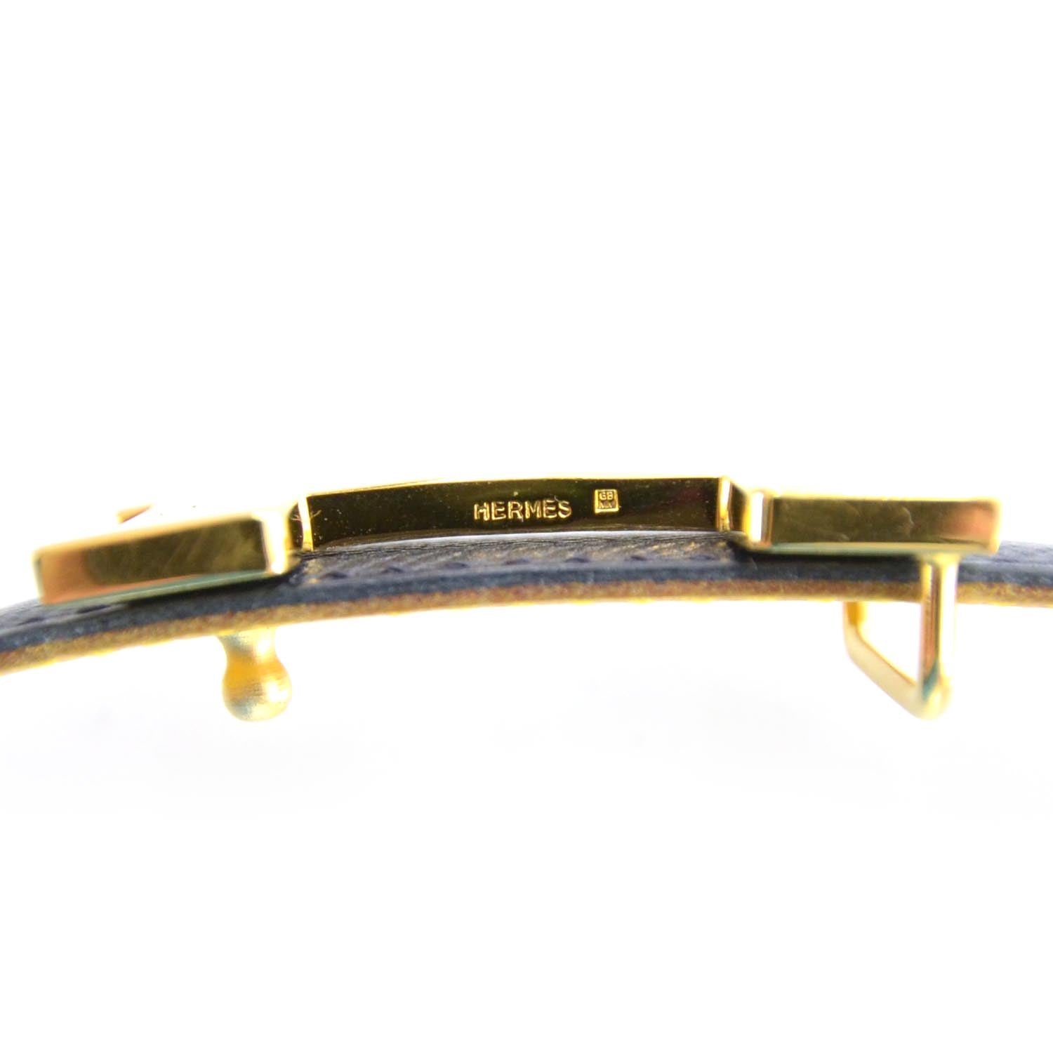 Hermes Courchevel Reversible H Belt 70 Black and Jaune 7 of 7