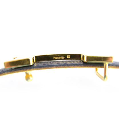 Hermes Courchevel Reversible H Belt 70 Black and Jaune 7 of 7