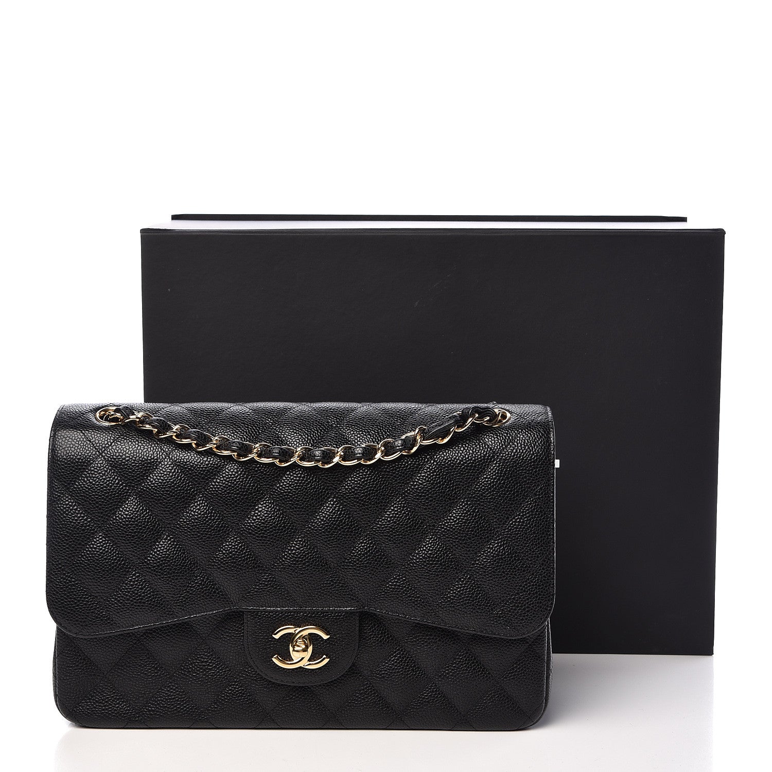 Chanel Caviar Quilted Jumbo Double Flap Black 10 of 10