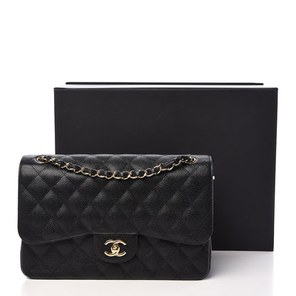 Chanel Caviar Quilted Jumbo Double Flap Black 10 of 10