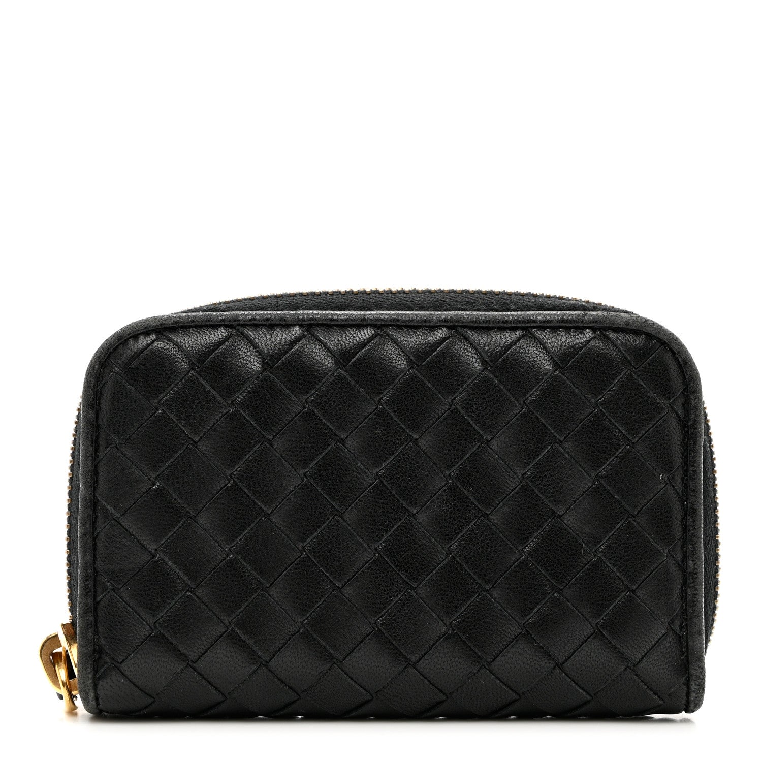 Bottega Veneta Nappa Intrecciato Zip Around Coin Purse Black 1 of 8