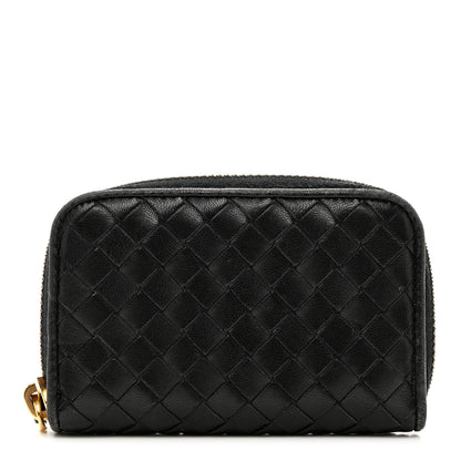 Bottega Veneta Nappa Intrecciato Zip Around Coin Purse Black 1 of 8