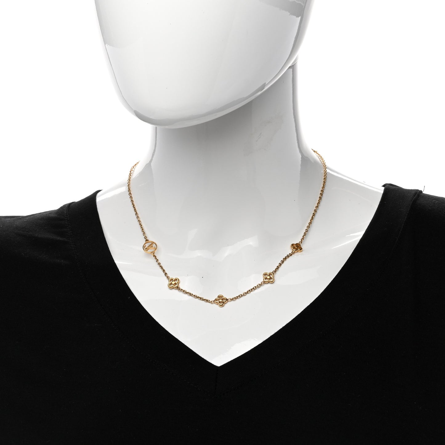 Metal Flowerful Choker Necklace Gold