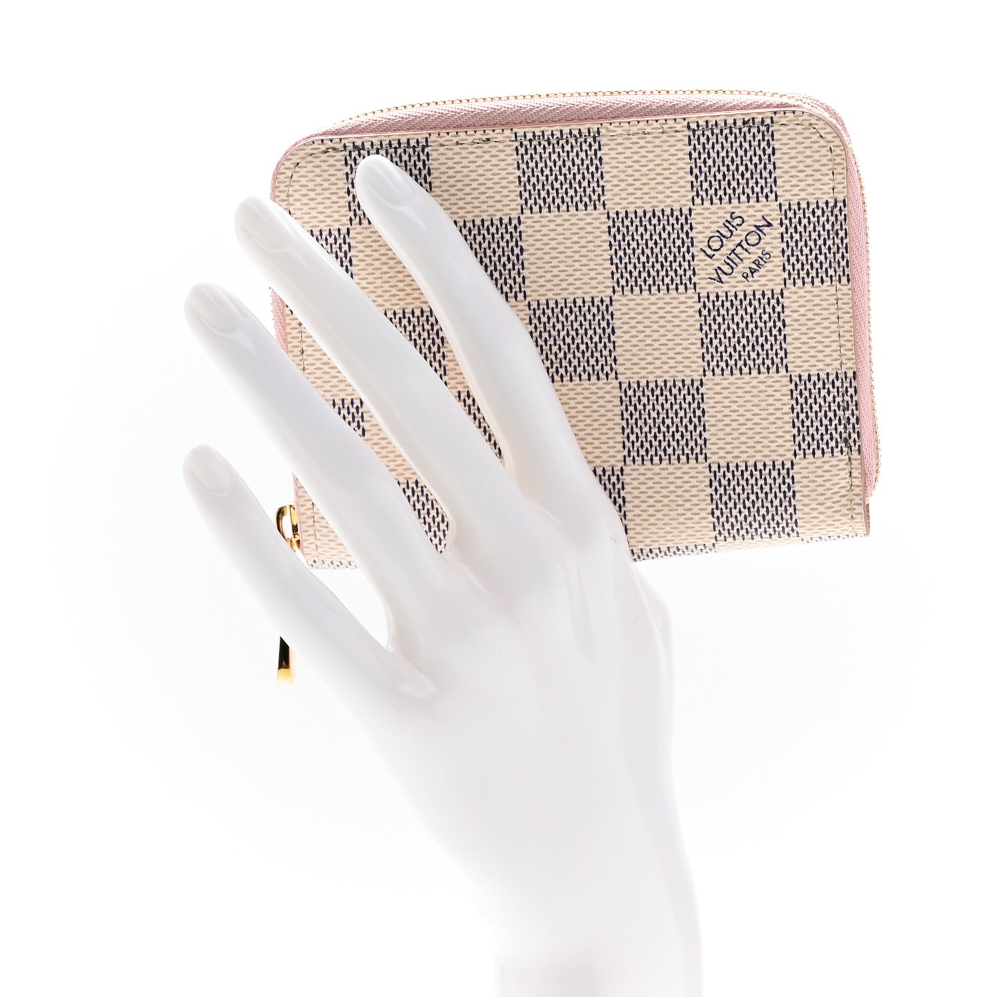 Damier Azur Zippy Coin Purse Rose Ballerine