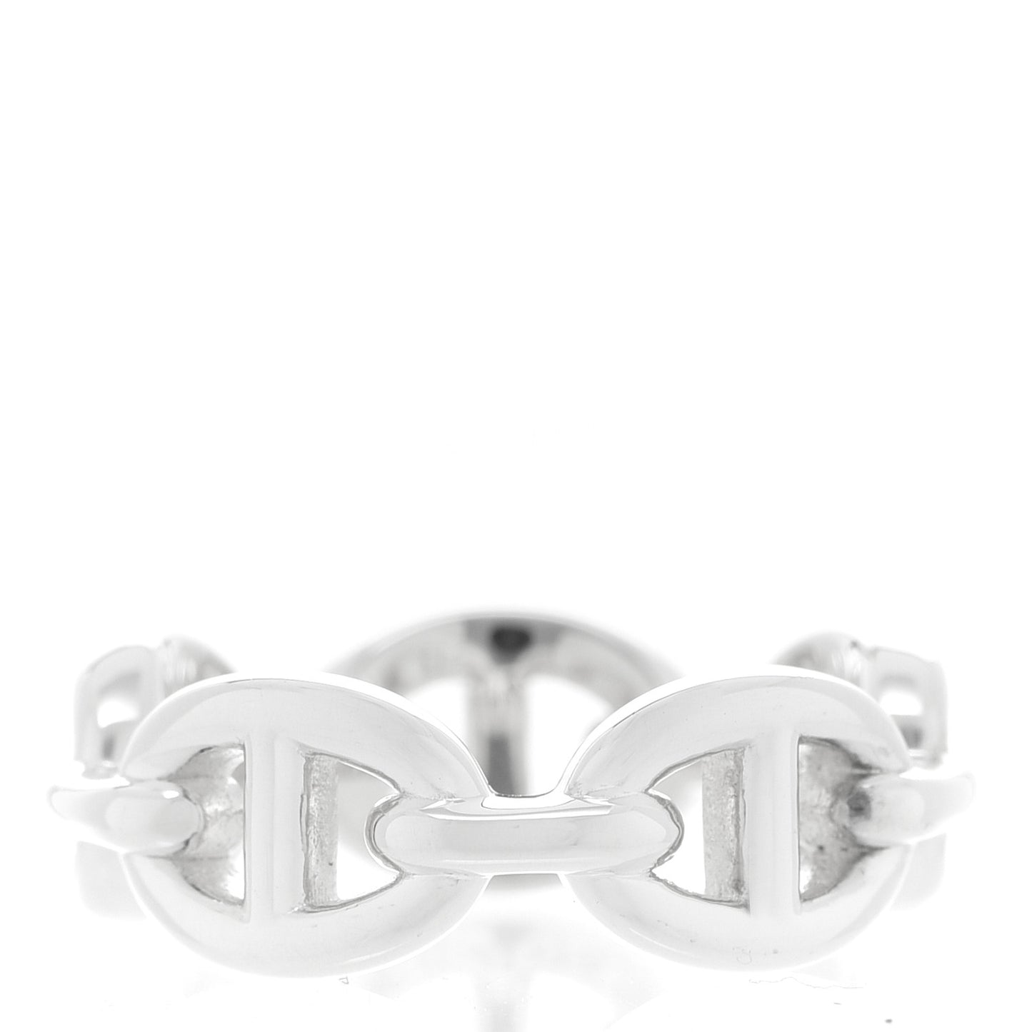 Sterling Silver PM Chaine d'Ancre Enchainee Band Ring 52 6