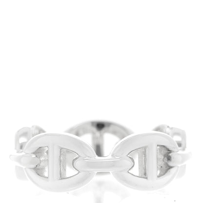 Hermes Sterling Silver PM Chaine d'Ancre Enchainee Band Ring 52 6 3 of 6
