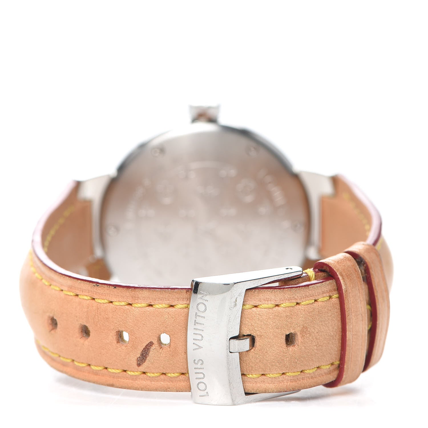 Louis Vuitton Stainless Steel Vachetta 33mm Tambour Quartz Watch 3 of 7