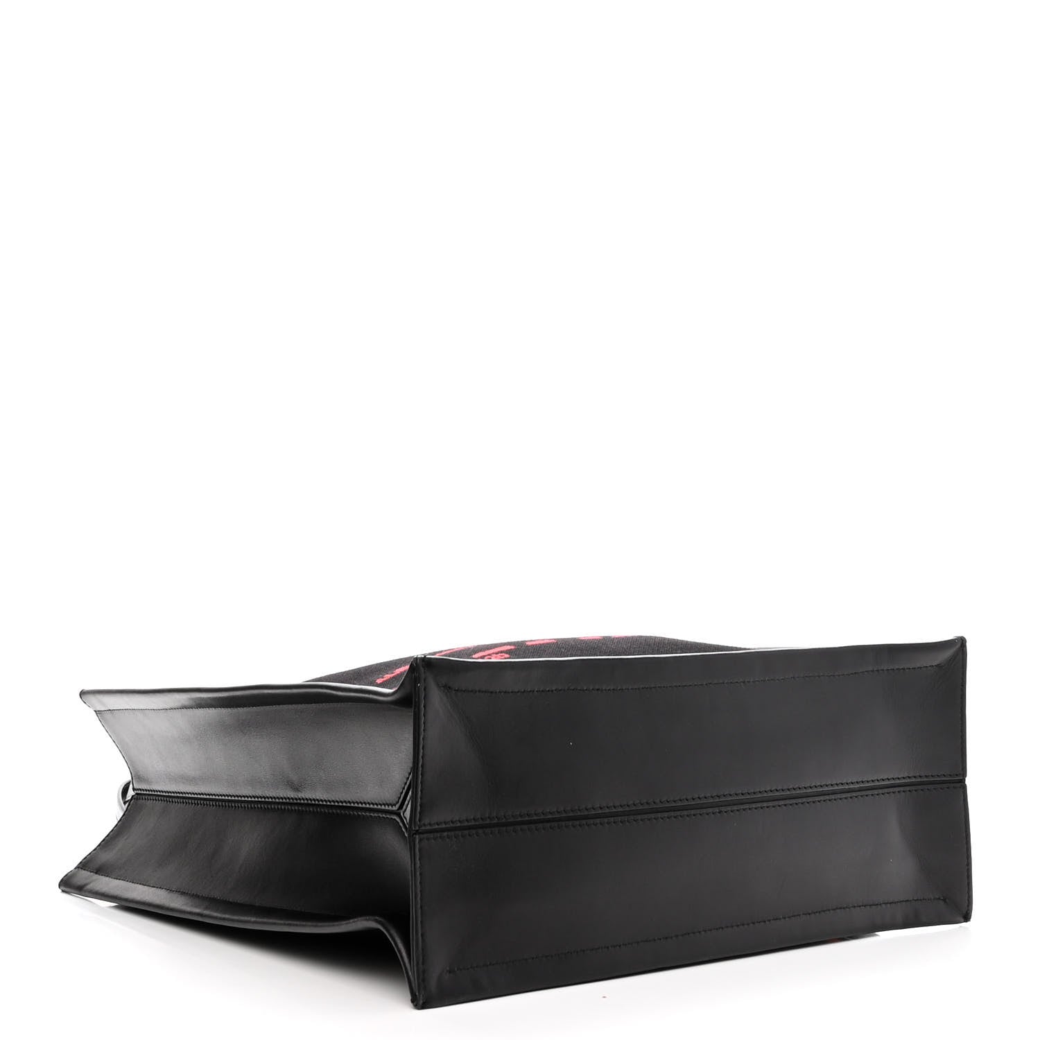 Alexander McQueen Canvas Jacquard Print Graffiti Tote Black Lust Red 4 of 11