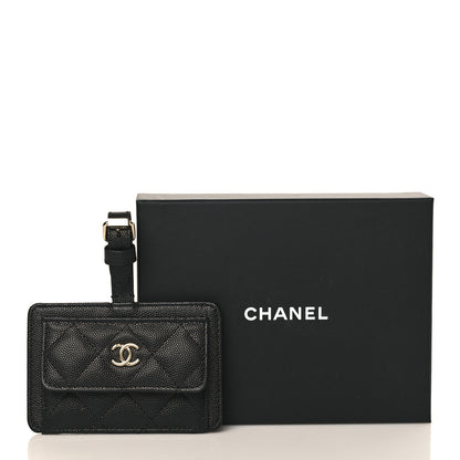 Chanel Caviar Quilted Luggage Tag Black 5 of 5