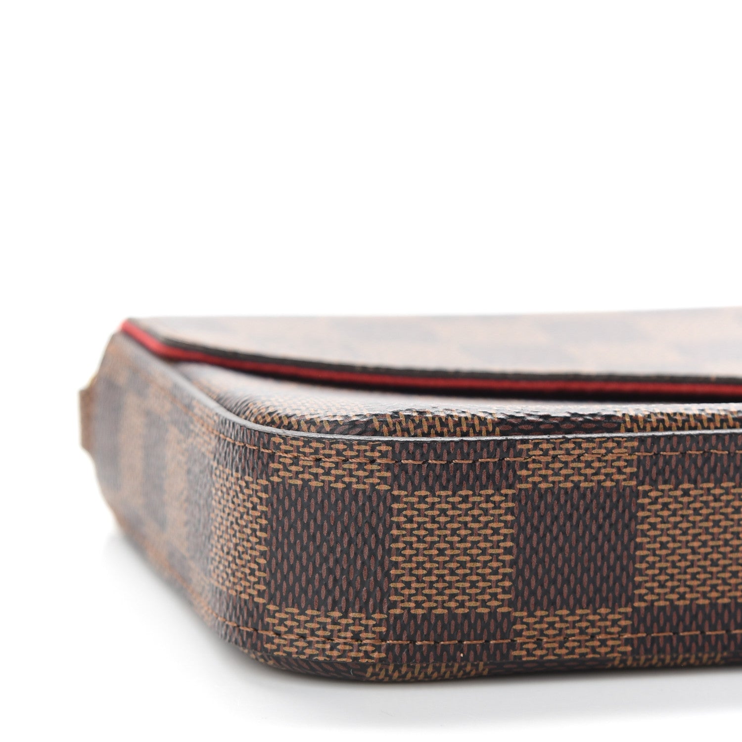 Louis Vuitton Damier Ebene Pochette Felicie Chain Wallet 8 of 9