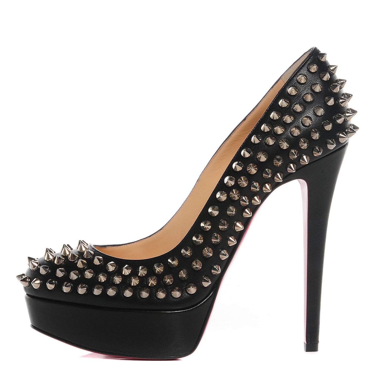 Nappa Bianca Spikes 140 Pumps 37 Black Silver