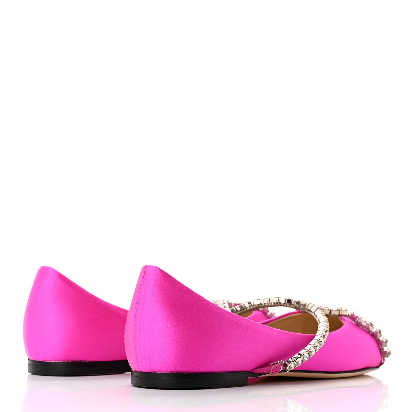 Satin Crystal Genevi Flat 35.5 Fuchsia Honey