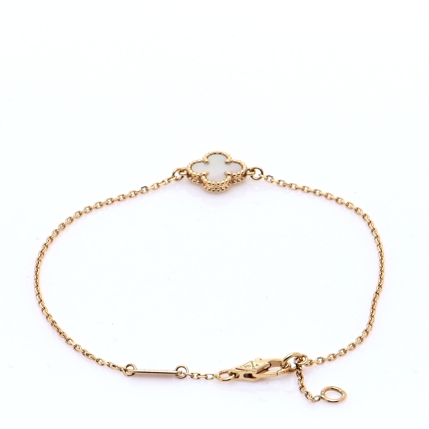 18K Yellow Gold Mother of Pearl Sweet Alhambra Bracelet