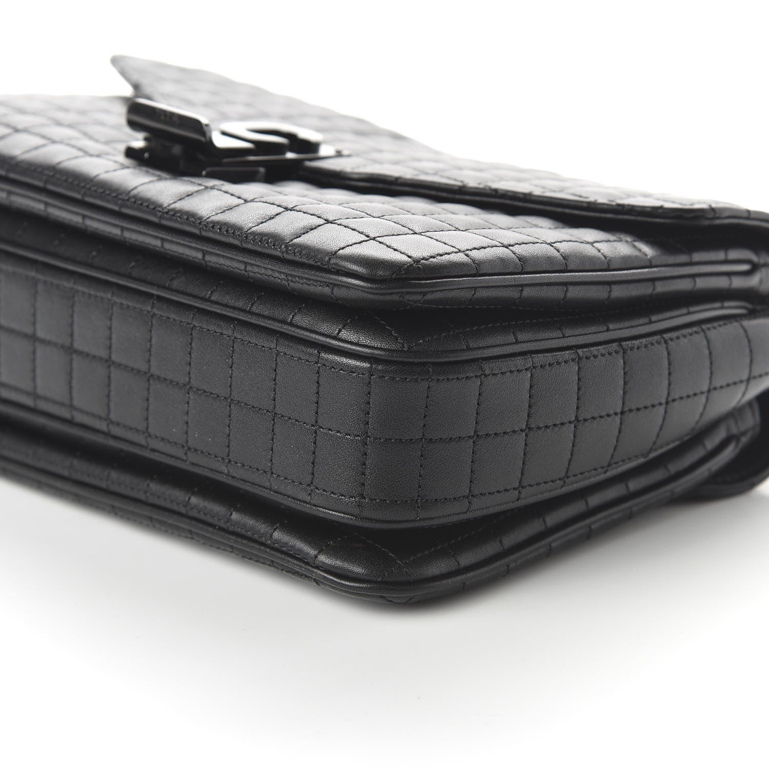 Celine Calfskin Quilted Medium C Bag Black 7 of 9