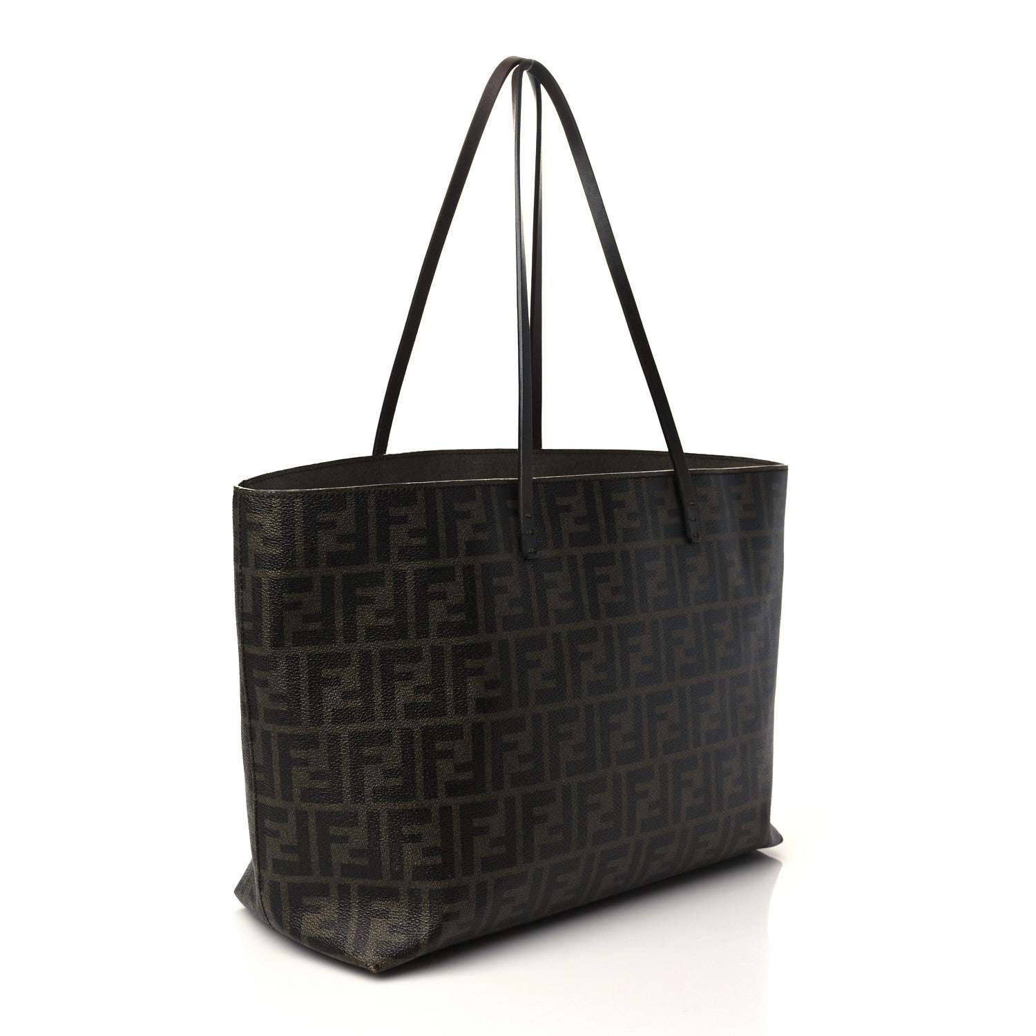 Fendi Zucca Spalmati Medium Roll Tote Tobacco Moro 3 of 7