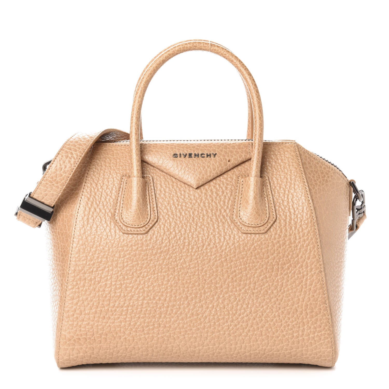 Givenchy Pebbled Calfskin Small Antigona Light Brown 1 of 10