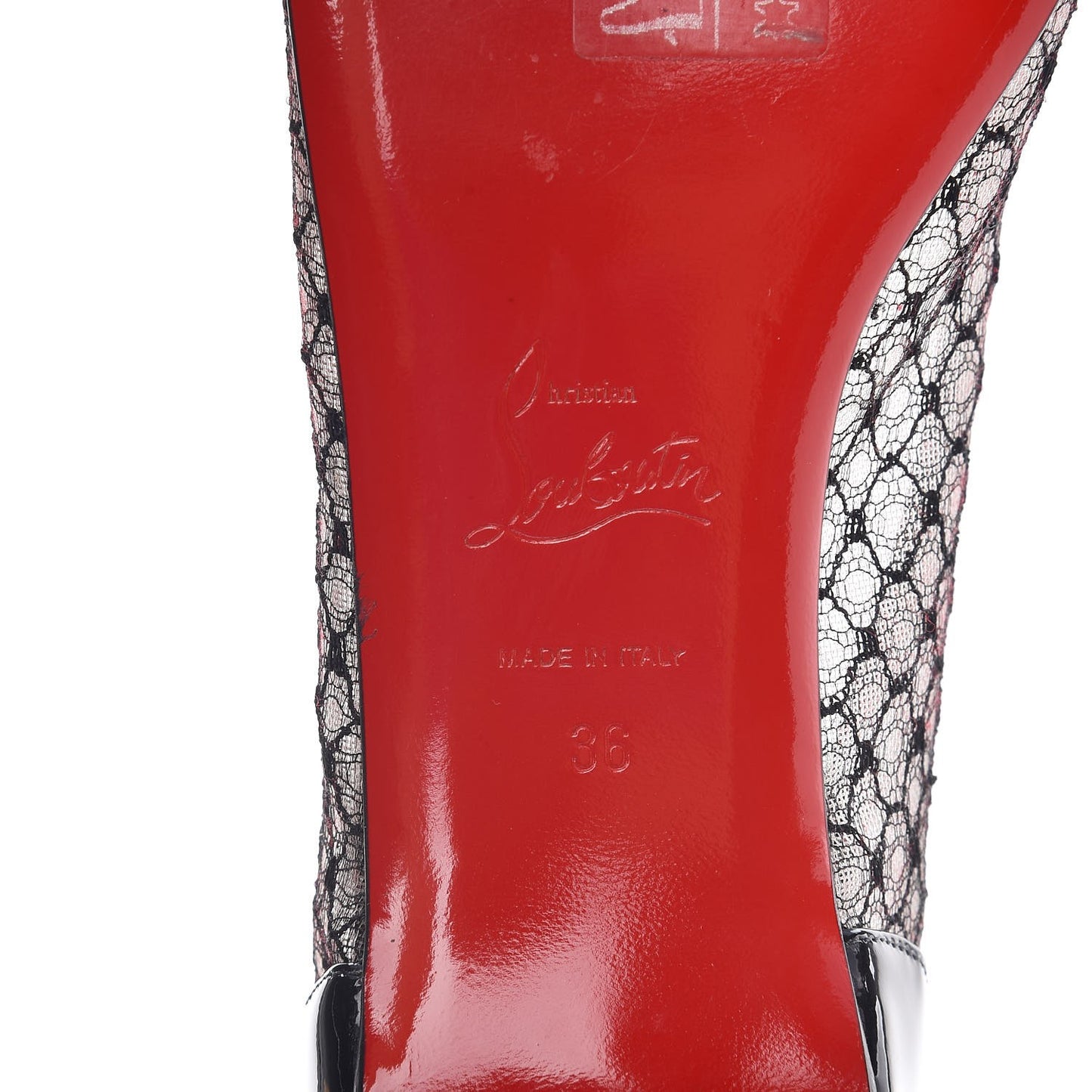 Patent Shiny Maille Miss Mix Flats 36 Black