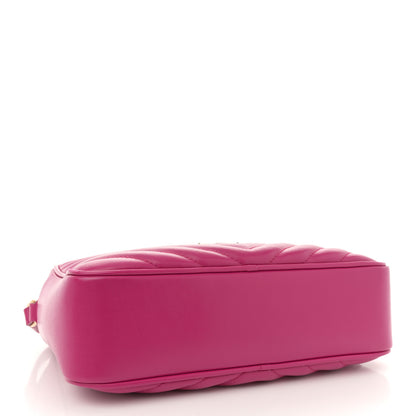 Saint Laurent Calfskin Matelasse Monogram Lou Camera Bag Bright Pink 4 of 17