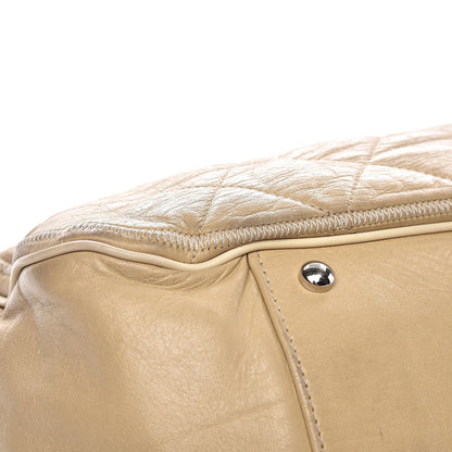 Chanel Lambskin Quilted Large East West Accordion Flap Beige 11 of 14