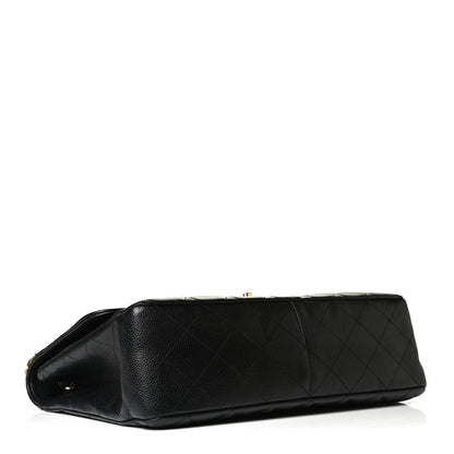 Chanel Caviar Quilted Jumbo Single Flap Black 4 of 12
