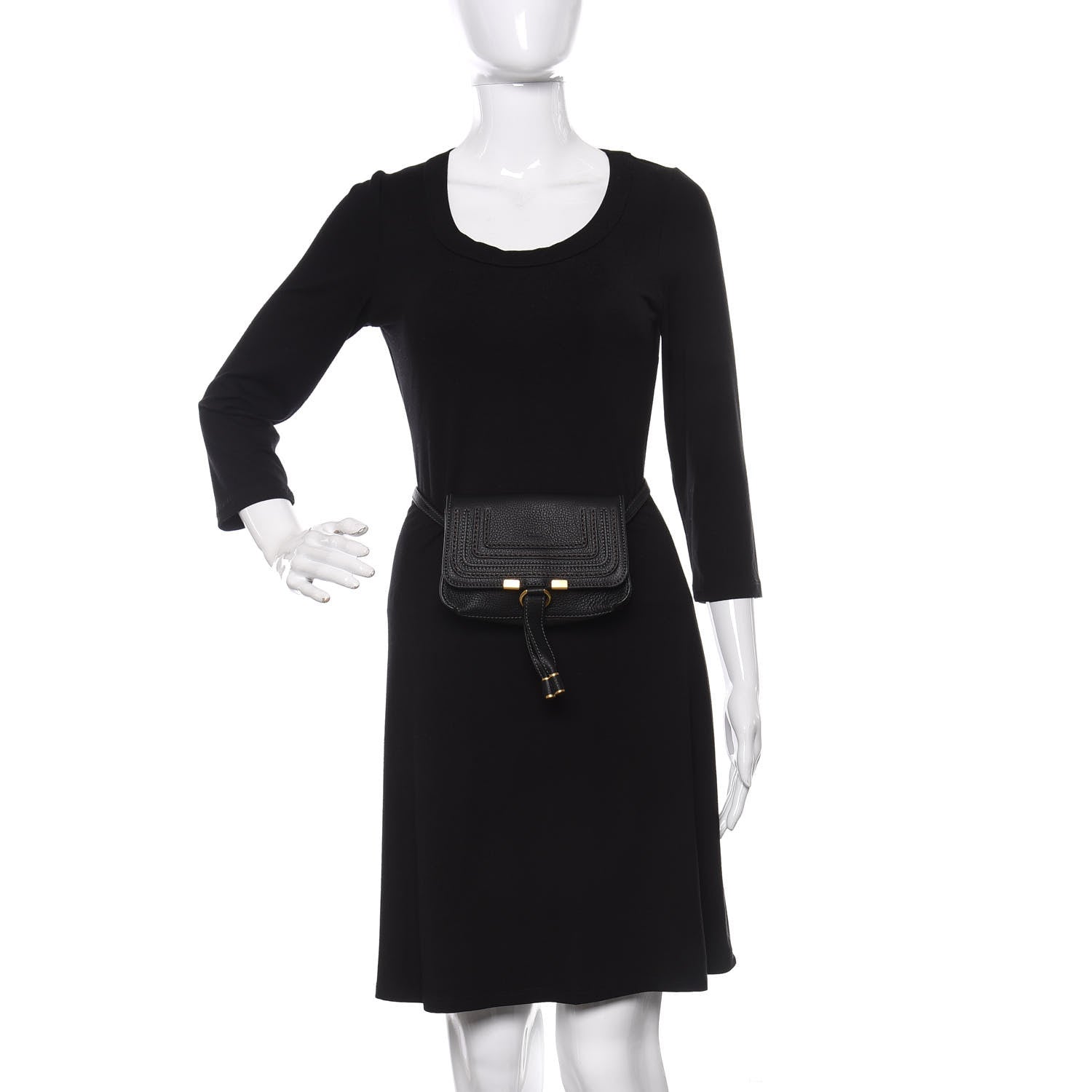 Chloe Calfskin Marcie Convertible Belt Bag Black 2 of 11