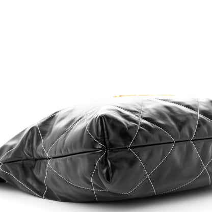 Chanel Shiny Calfskin Quilted Chanel 22 Black 10 of 12