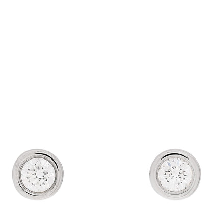 Tiffany Platinum Diamond .20ctw Elsa Peretti Diamonds By The Yard Earrings 1 of 4