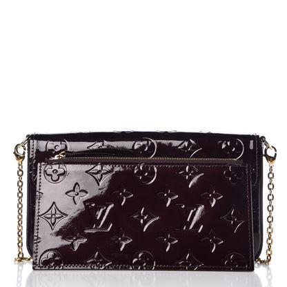 Louis Vuitton Vernis Pochette Felicie Chain Wallet Amarante 5 of 11