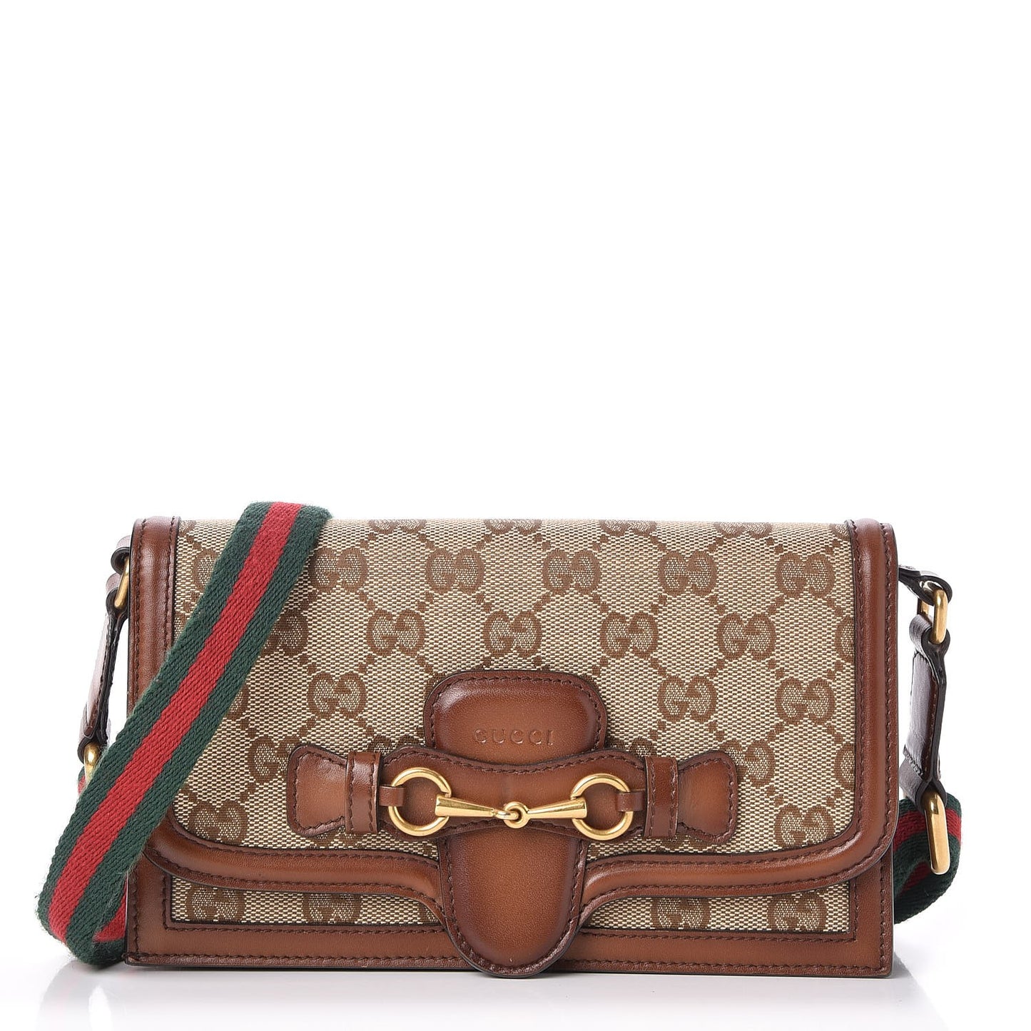 Monogram Lady Web Convertible Wallet Beige Cuir