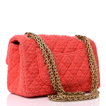 Chanel Tweed Quilted 2.55 Reissue Mini Flap Coral 3 of 9