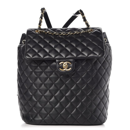 Chanel Lambskin Quilted Large Urban Spirit Backpack Black 1 of 9