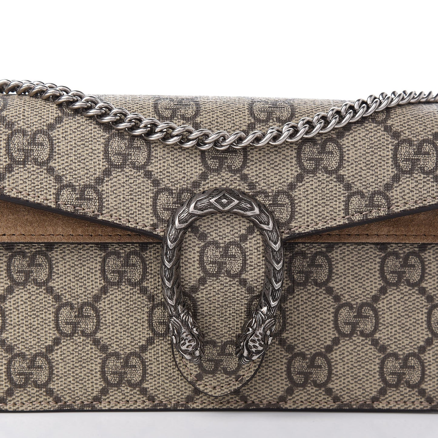 GG Supreme Monogram Super Mini Dionysus Shoulder Bag Taupe
