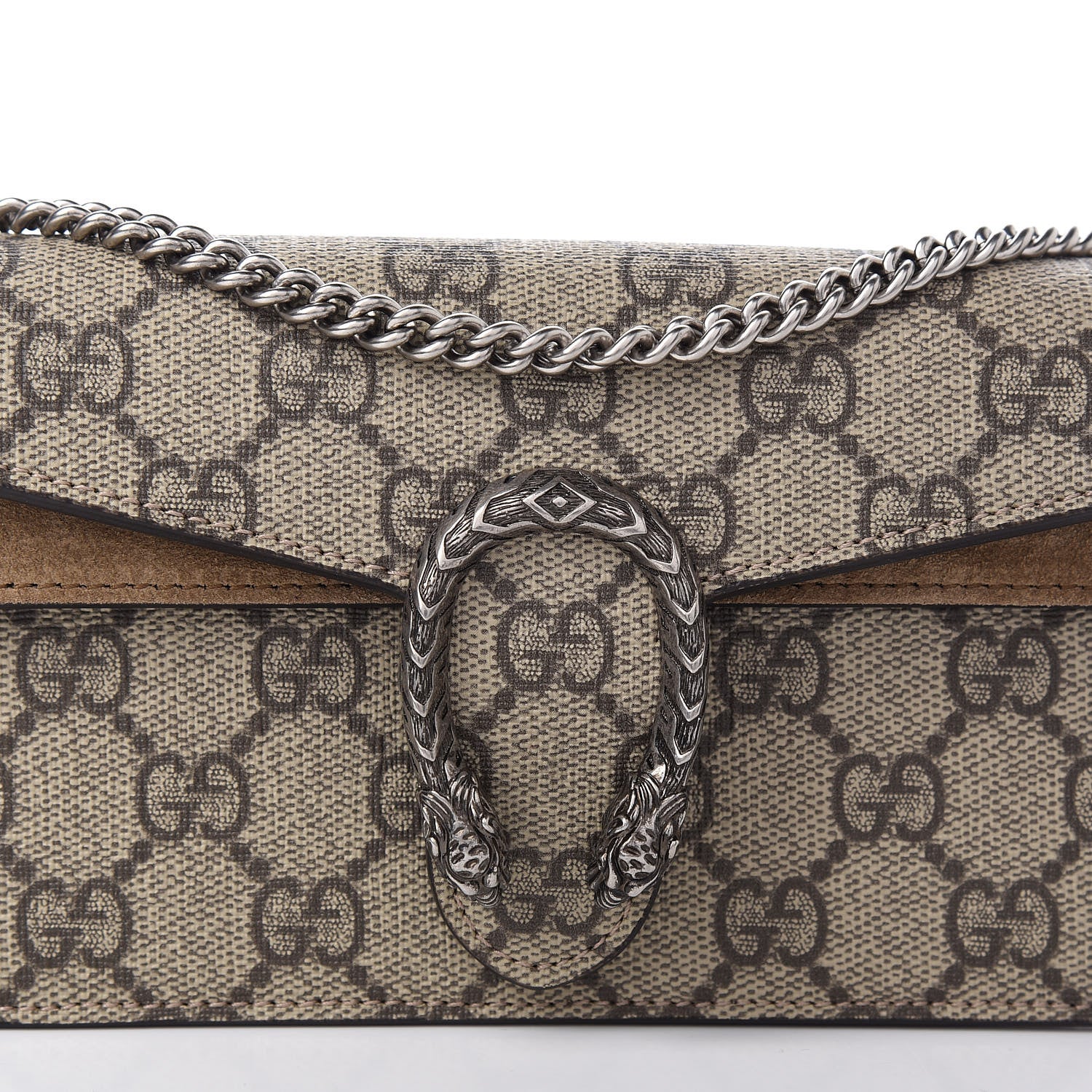 Gucci GG Supreme Monogram Super Mini Dionysus Shoulder Bag Taupe 9 of 12