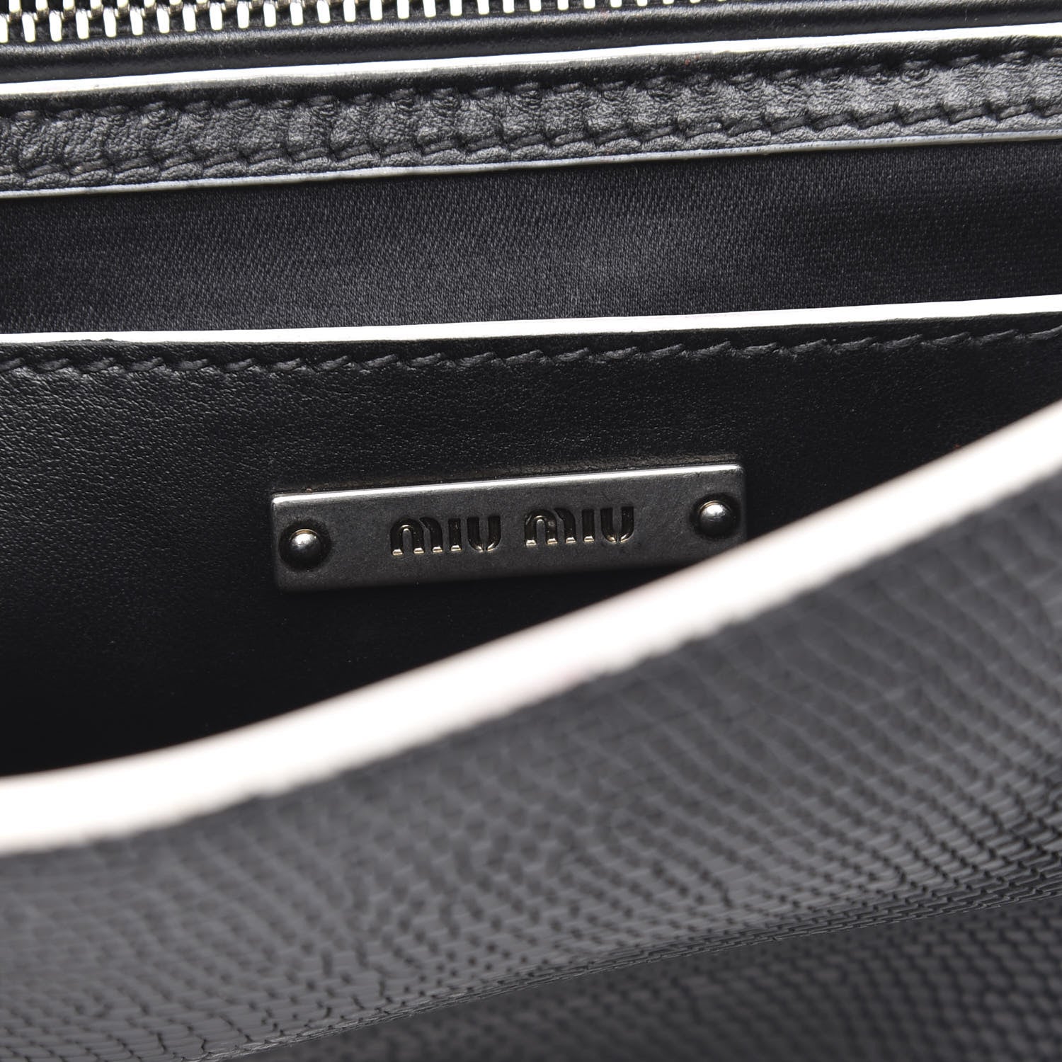 Miu Miu Embossed Lizard Calfskin Crystal Embellished Saint Lucertola Shoulder Bag Black 7 of 14