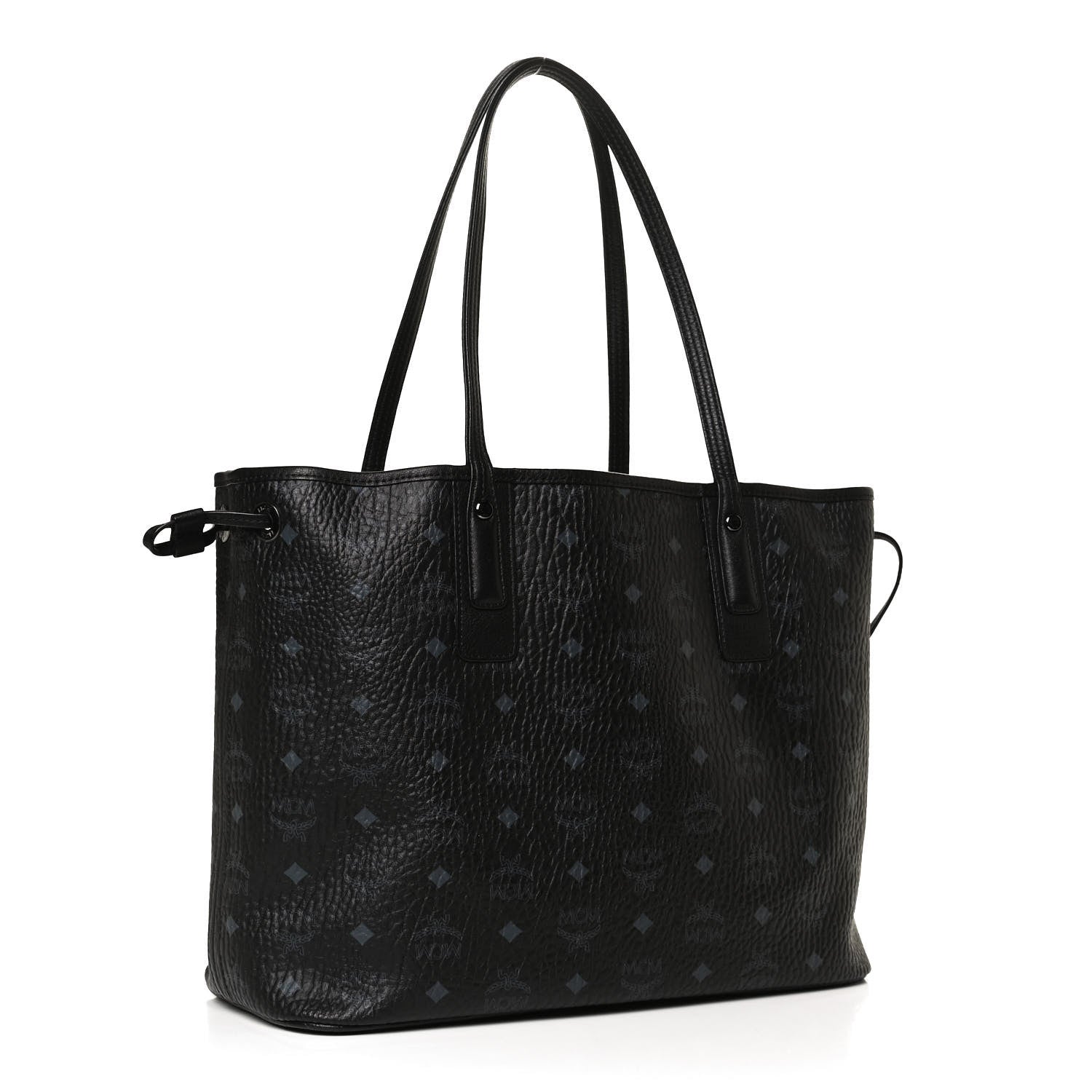 MCM Visetos Medium Liz Reversible Shopper Tote Black 3 of 21