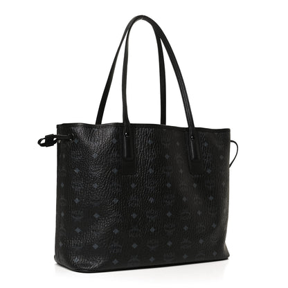 MCM Visetos Medium Liz Reversible Shopper Tote Black 3 of 21