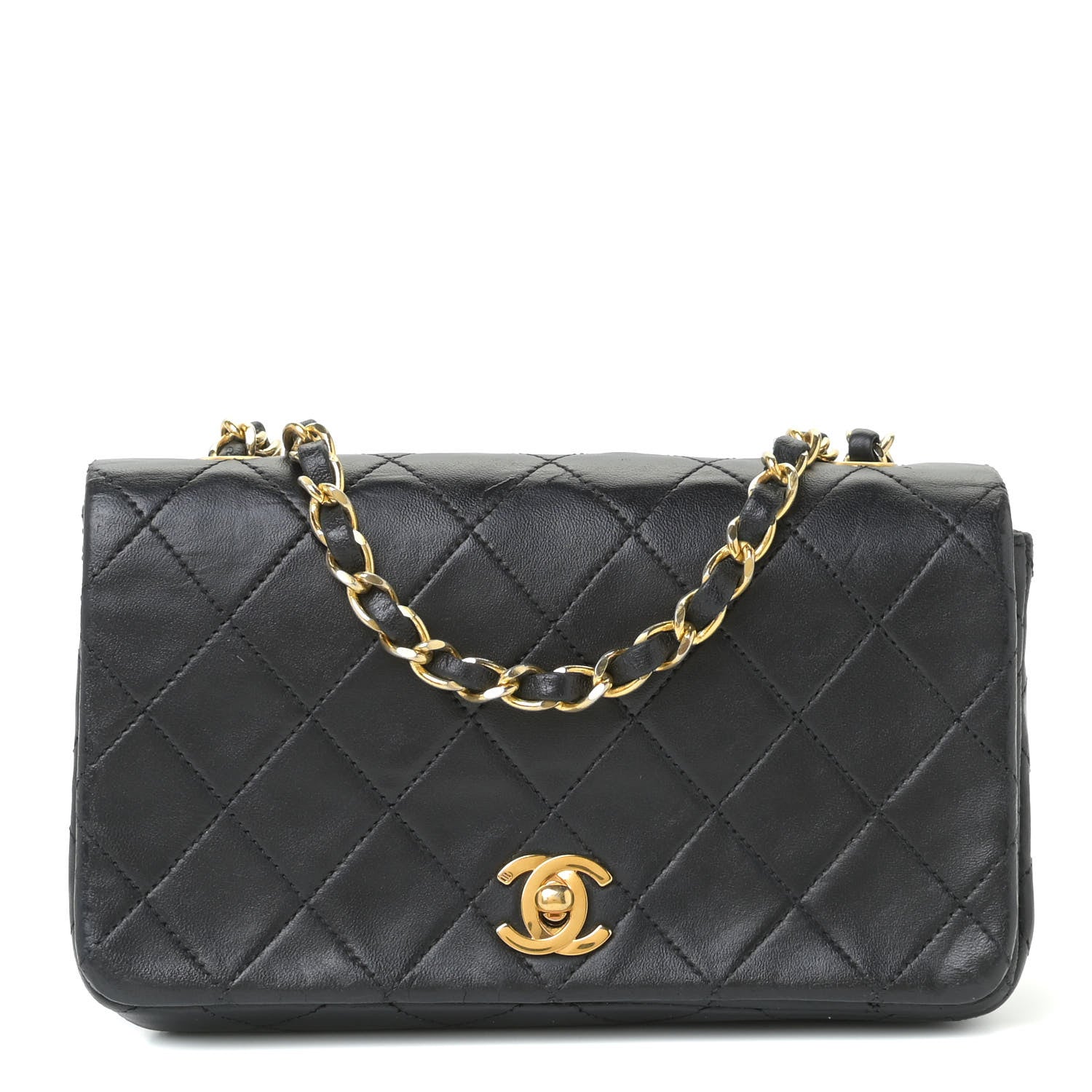 Chanel Lambskin Quilted Mini Flap Black 1 of 14