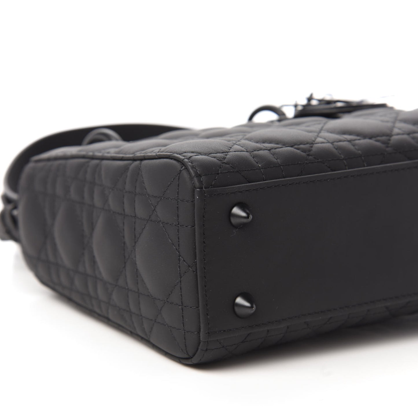 Ultra Matte Calfskin Cannage Small My ABCDior Lady Dior Black