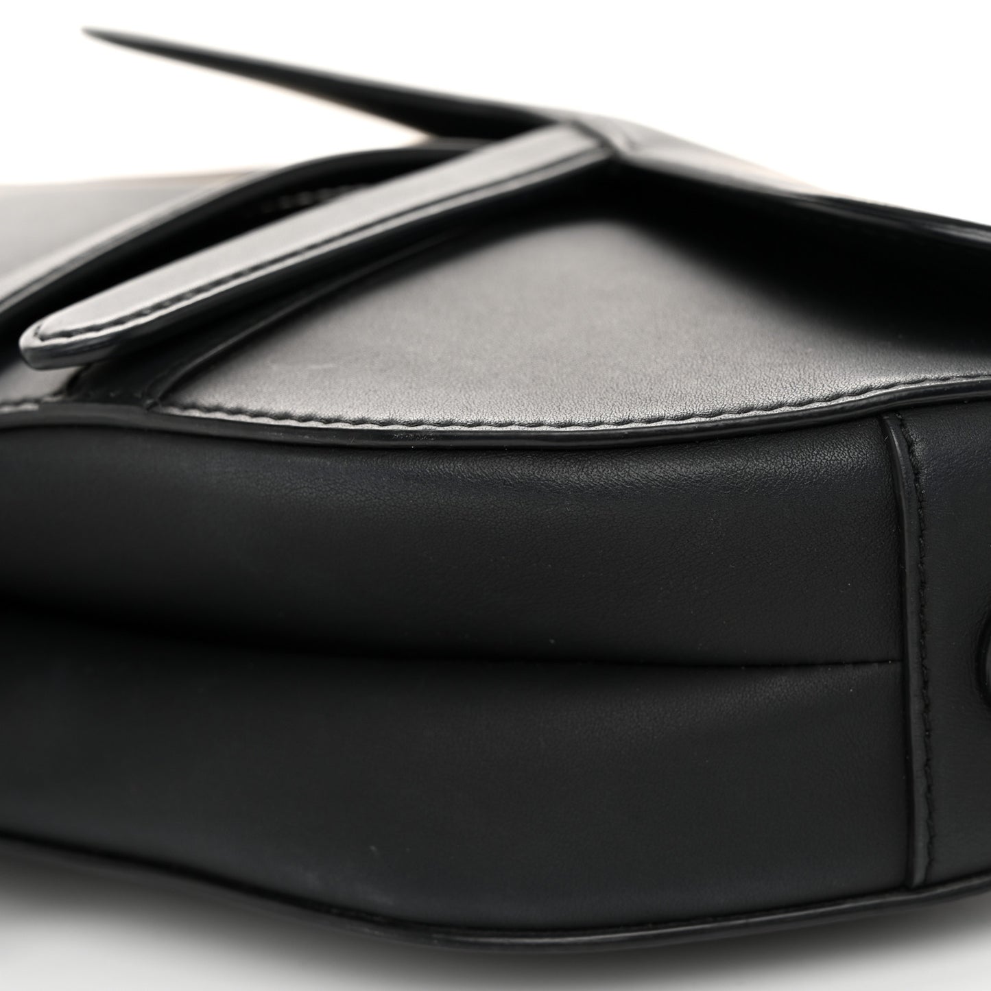 Ultra Matte Calfskin Saddle Bag Black