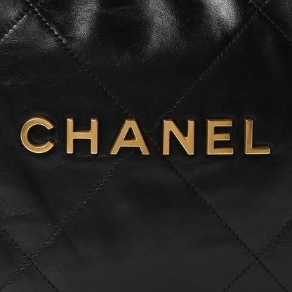 Chanel Shiny Calfskin Quilted Small Chanel 22 Black 9 of 11