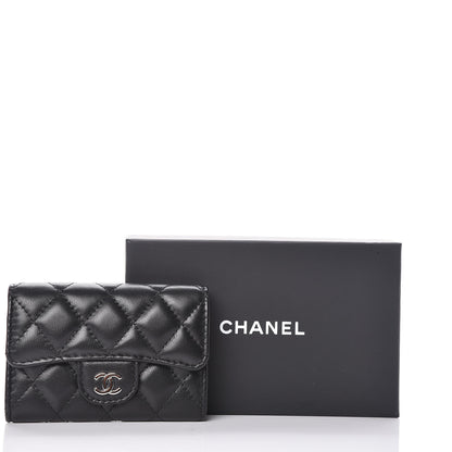 Chanel Lambskin Quilted Flap Card Holder Black 9 of 9