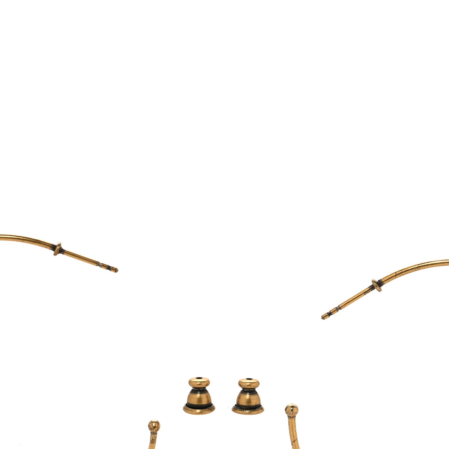 Metal J Adior Hoop Earrings Aged Gold