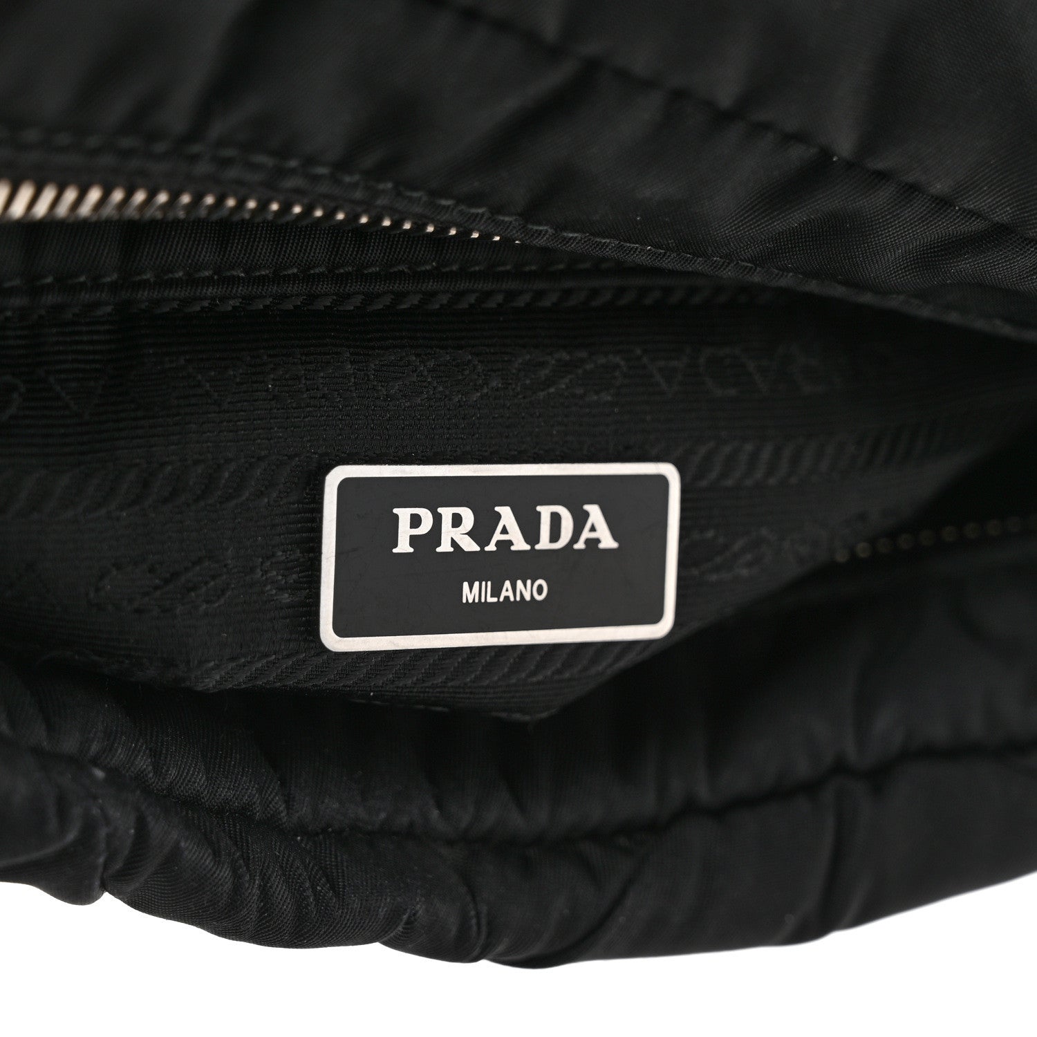 Prada Re-Nylon Quilted Padded Flap Shoulder Bag Black 6 of 8