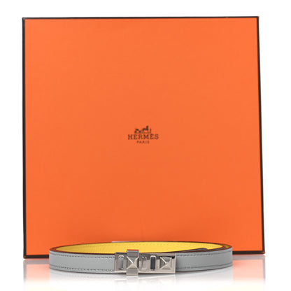 Hermes Swift Epsom 13mm Collier De Chien CDC Belt 75 30 Bleu Glacier Jaune De Naples 6 of 6