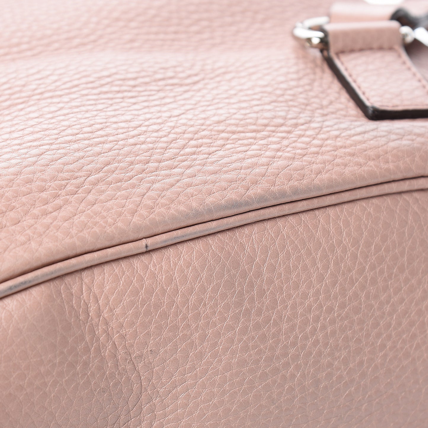 Pebbled Calfskin Small Soho Drawstring Backpack Pink