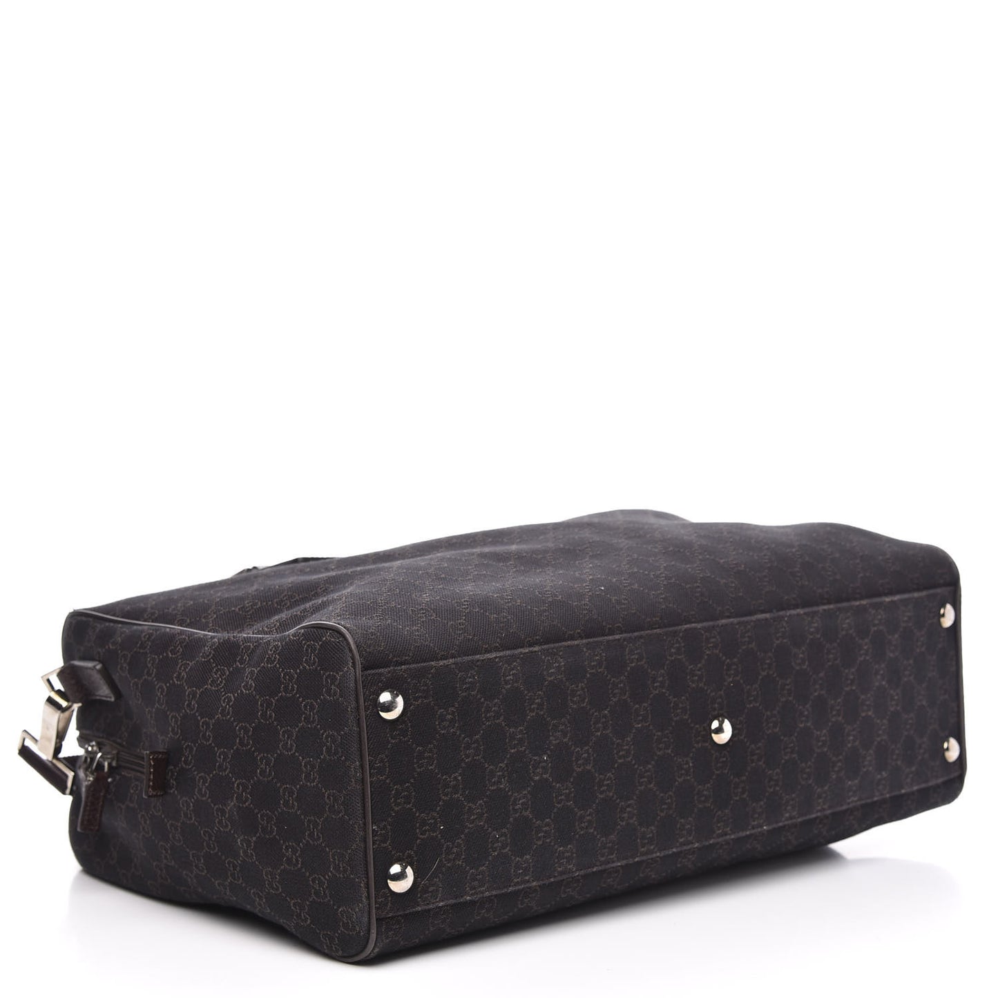 Denim Monogram Large Carry On Duffle Dark Brown