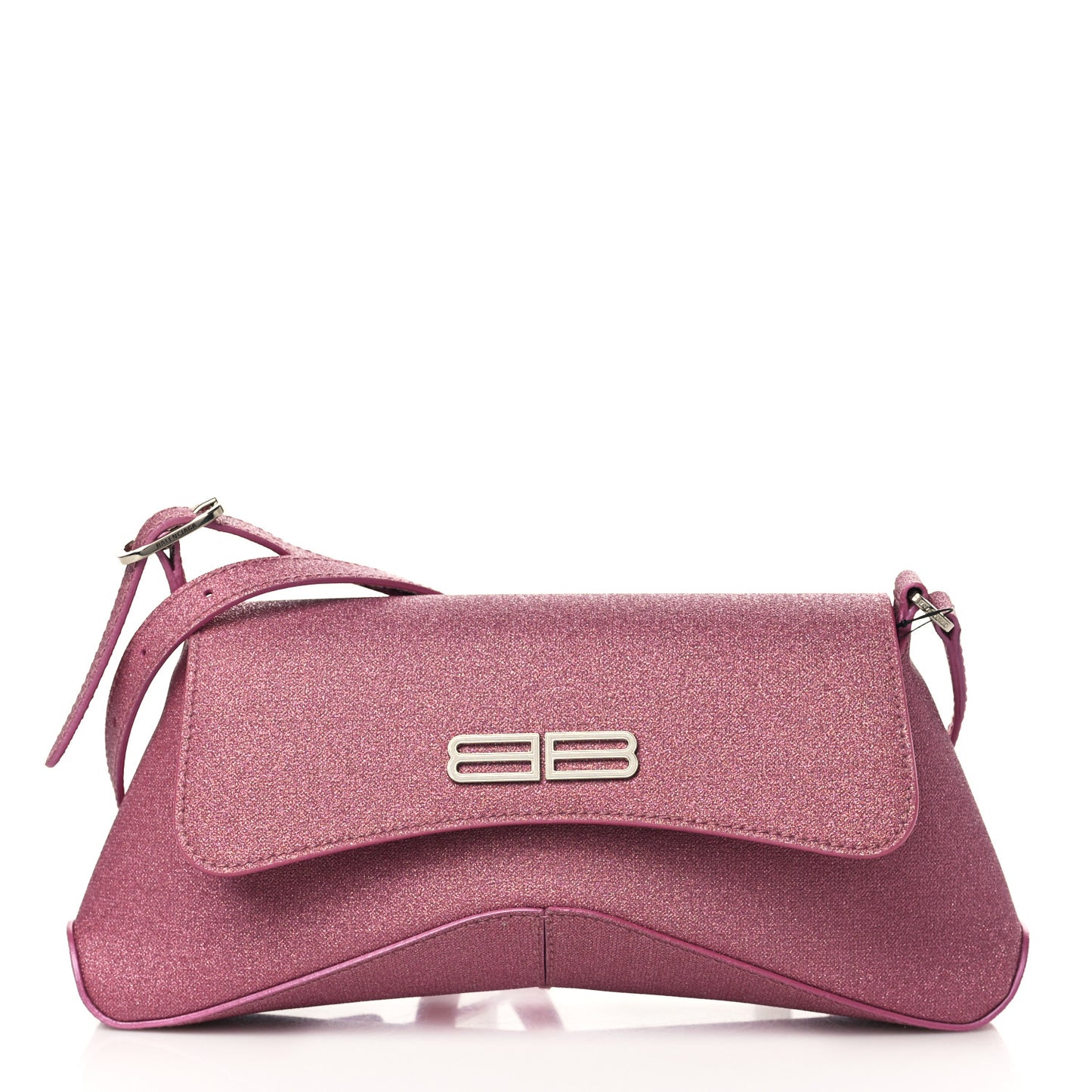 Sparkling Fabric Small XX Flap Stretch Bag Sweet Pink