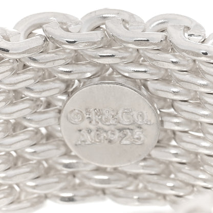Tiffany Sterling Silver Somerset Mesh Ring 51 5.75 4 of 4