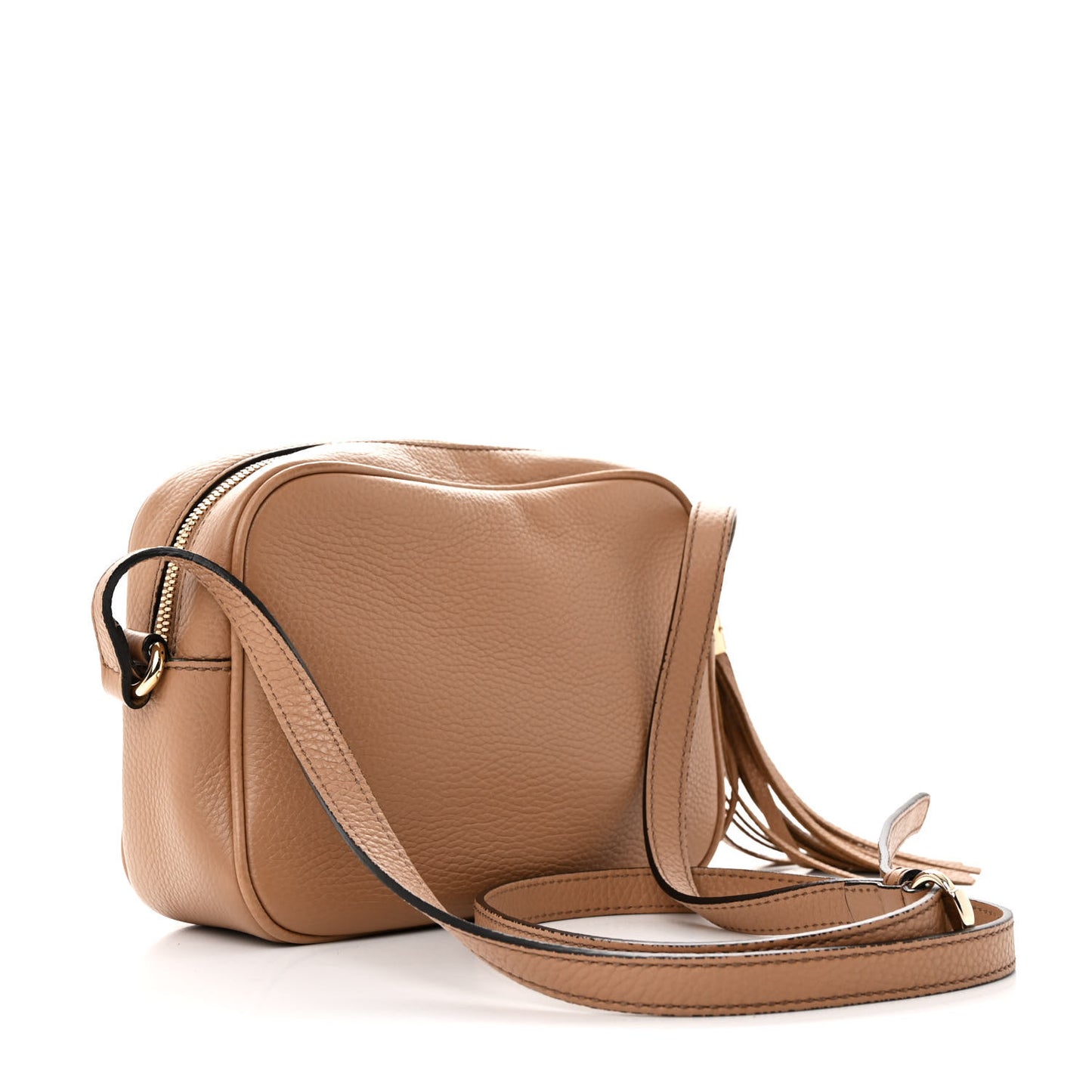 Pebbled Calfskin Small Soho Disco Bag Camelia