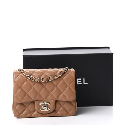 Chanel Lambskin Quilted Mini Square Flap Brown 11 of 11